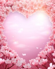 Spring sale template with cute heart-shaped loop background material for website designs, greeting cards, wallpapers, brochures, invitations, stories, and social media posts.
