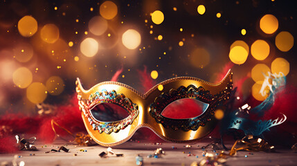 Masquerade Background Images Carnival mask on black silk background stock photo BLACK carnival mask with diamonds and roses in 3d style on red GENERATIVE AI 
