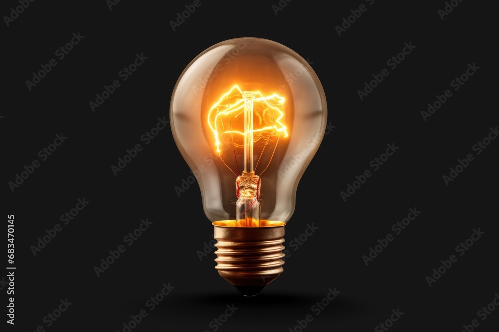 Aufkleber A close-up image of a light bulb with a lightning inside.