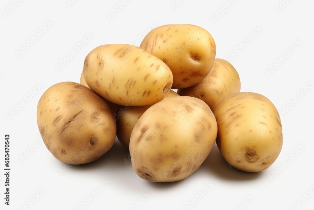 Aufkleber A pile of potatoes sitting on top of each other. Versatile image that can be used for various cooking and food-related themes