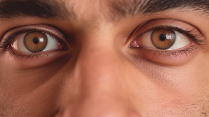 Emotional man with tears in a studio.