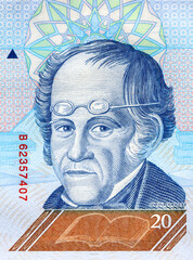 Simon Rodriguez (1769 - 1854). Venezuelan philosopher and educator. Portrait from Venezuelan 20...
