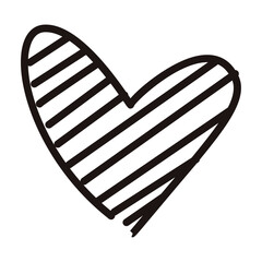 Heart shape sketch icon Vector