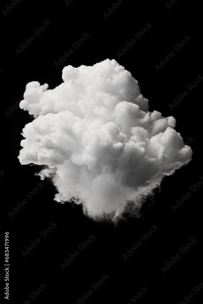 Poster a black and white photo capturing the beauty of a cloud. this versatile image can be used in various
