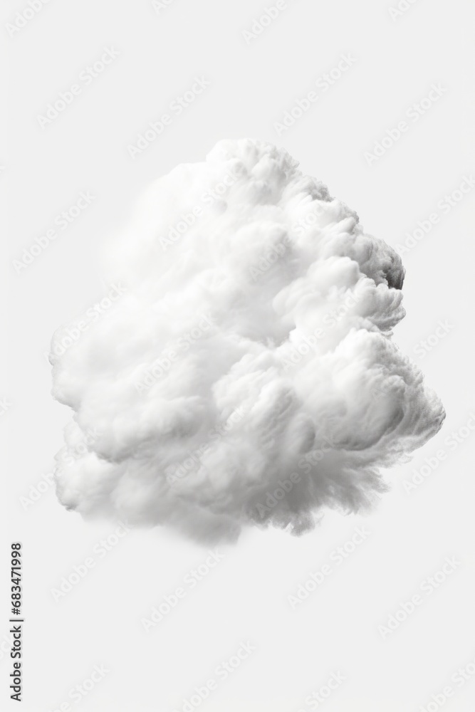 Aufkleber A simple black and white photo of a cloud. Can be used as a background image or for weather-related content