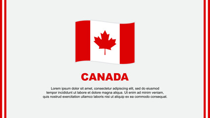 Fototapeta na wymiar Canada Flag Abstract Background Design Template. Canada Independence Day Banner Social Media Vector Illustration. Canada Cartoon