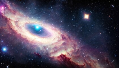 space view of galaxy and nebula suitable for background - obrazy, fototapety, plakaty