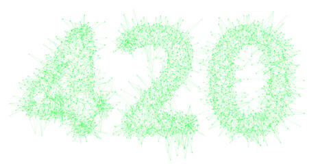 3d illustration of number 