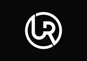 Initial monogram letter UR logo Design vector Template. UR Letter Logo Design. 
