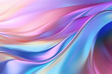 Silken fabric of iridescent hues flows gracefully, capturing the dynamic interplay of light and color.