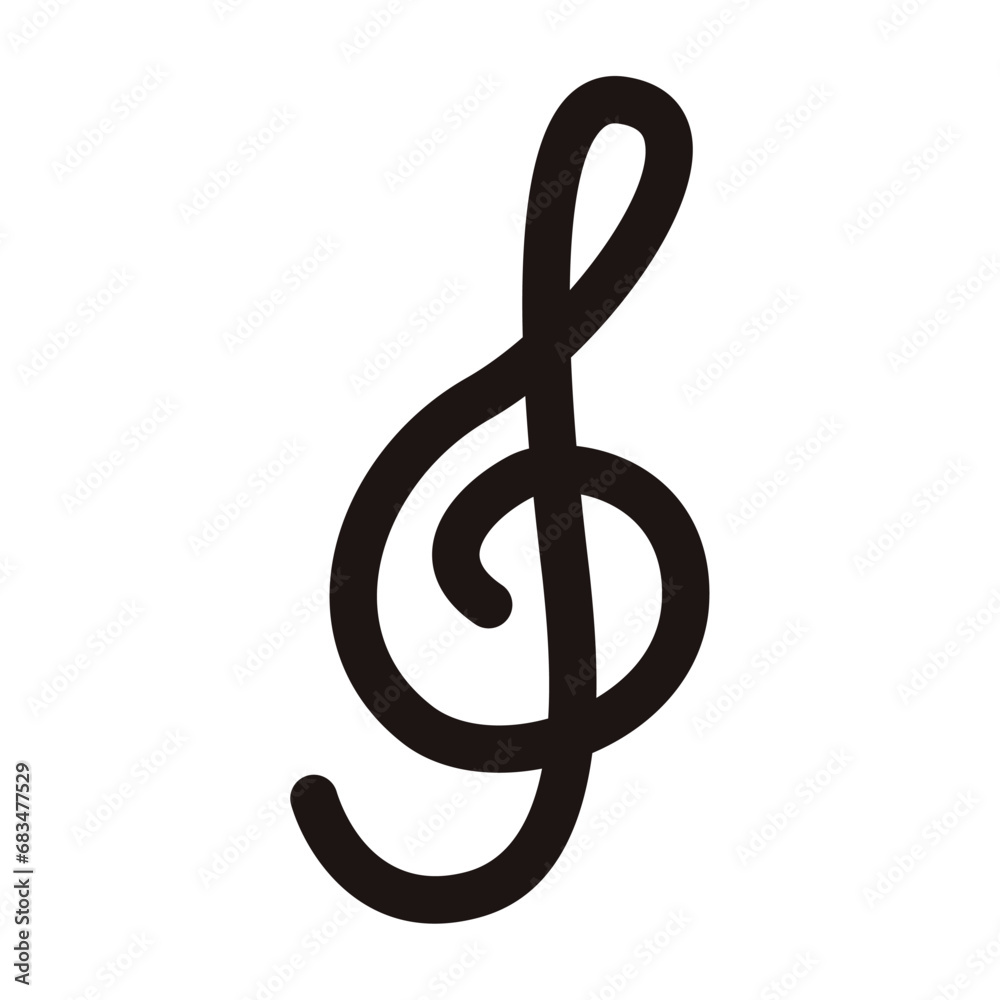 Wall mural Isolated musical note icon Vector