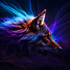 Fototapeta premium portrait of a wolf