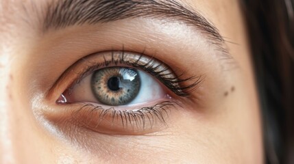 Obraz premium Young woman standing in a studio, smiling with happiness, close-up.