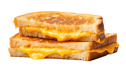Grilled cheese sandwich. Isolated on Transparent background.