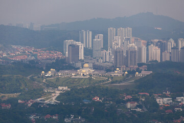 Fototapeta premium Aerial view of the National Palace in Kuala Lumpur
