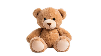 Teddy bear stuffed animal. Isolated on Transparent background.