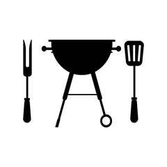 BBQ grill icons and design Vector elements. Design elements for poster, card, banner, and logo. BBQ Vector illustration.