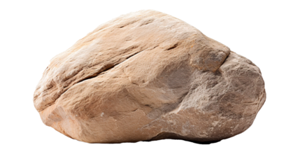 Stone isolated on transparent background, Created with Generative Ai technology.