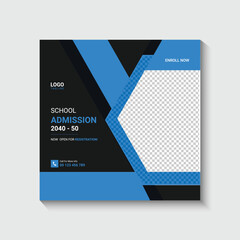 School admission social media banner