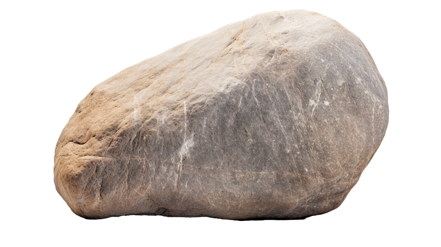 Stone isolated on transparent background, Created with Generative Ai technology.