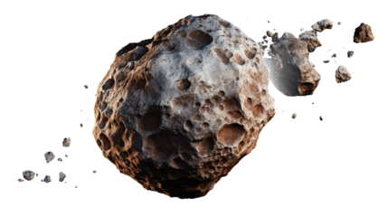 A meteor. Isolated on Transparent background.	