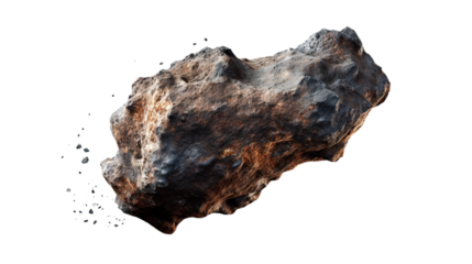 A meteor. Isolated on Transparent background.	
