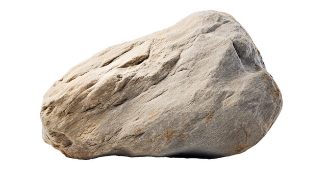 Stone isolated on transparent background, Created with Generative Ai technology.