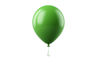 Green Balloon on Transparent Background