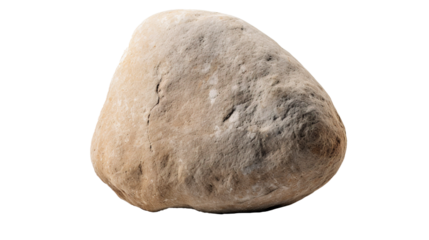 Stone isolated on transparent background, Created with Generative Ai technology.