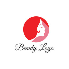 beauty hair and makeup salon logo design vector