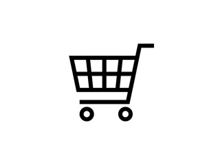 シンプルショッピングカートアイコンB：黒