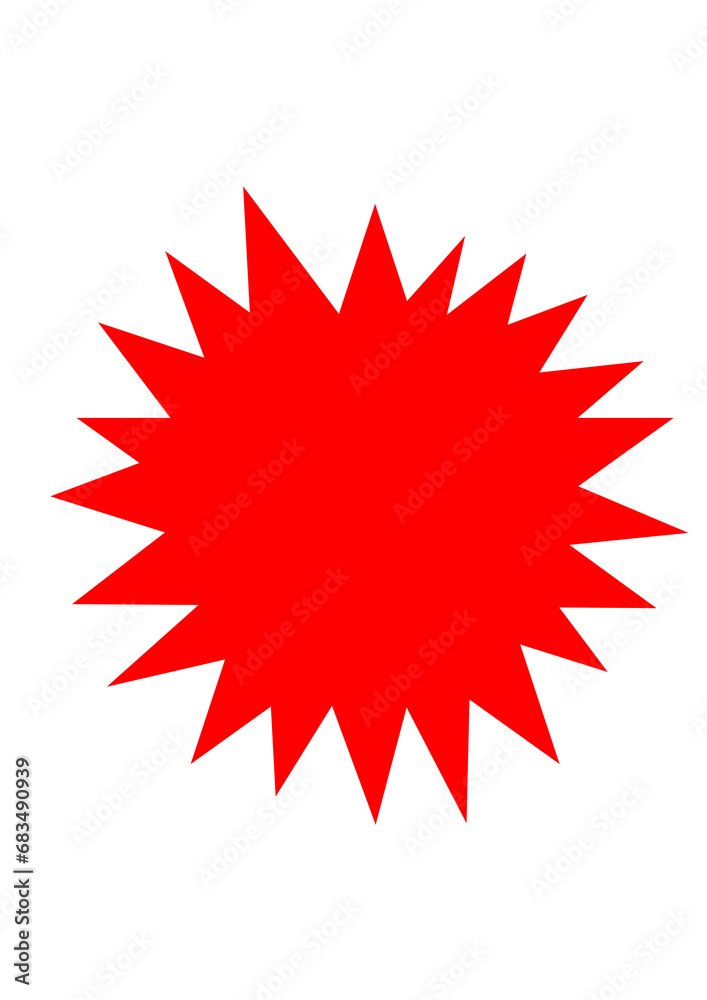 Wall mural red star label