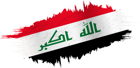 Brushstroke flag of Iraq
