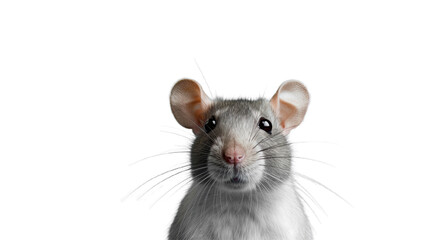 Rat face. Isolated on Transparent background. - obrazy, fototapety, plakaty