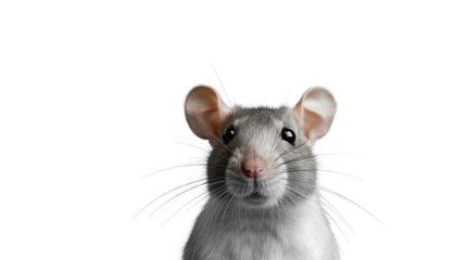 Rat face. Isolated on Transparent background.