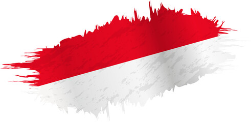 Brushstroke flag of Indonesia