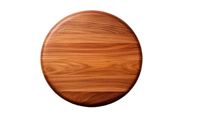 Wooden circle table. Isolated on Transparent background.