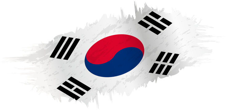 Brushstroke flag of South Korea
