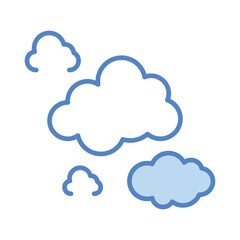 Cloudy Day icon isolate white background vector stock illustration