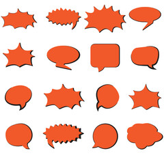 set of dialog bubbles