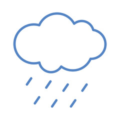 Rain icon isolate white background vector stock illustration
