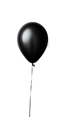 Black balloon. Isolated on Transparent background.