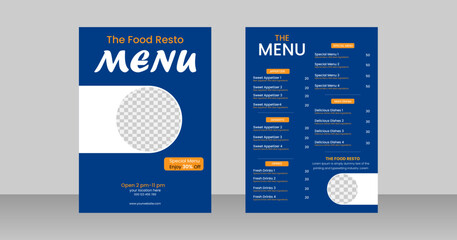 Fast food restaurant vector menu sketch template.Food Menu Design Food Order
