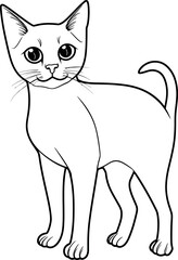 Siamese cat coloring page