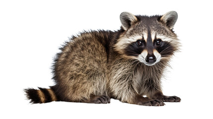 Obraz premium Raccoon standing. Side view. Isolated on Transparent background.