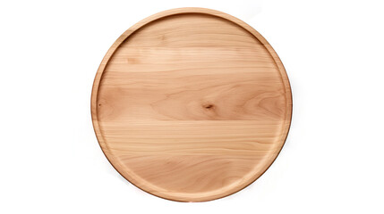Top View of empty pizza Board. Isolated on Transparent background.
