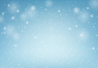 Winter Blue Banner With Snowflake
