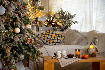 Christmas morning. Morning for the New Year. New Year 2024. Christmas 2024.