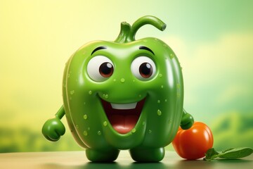 Adorable & Cute Bell Peppers Playful Vegetable Character Toy Brings Happiness