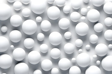 3D White balls wallpaper background. 3D wallpaper white balls on a white background.